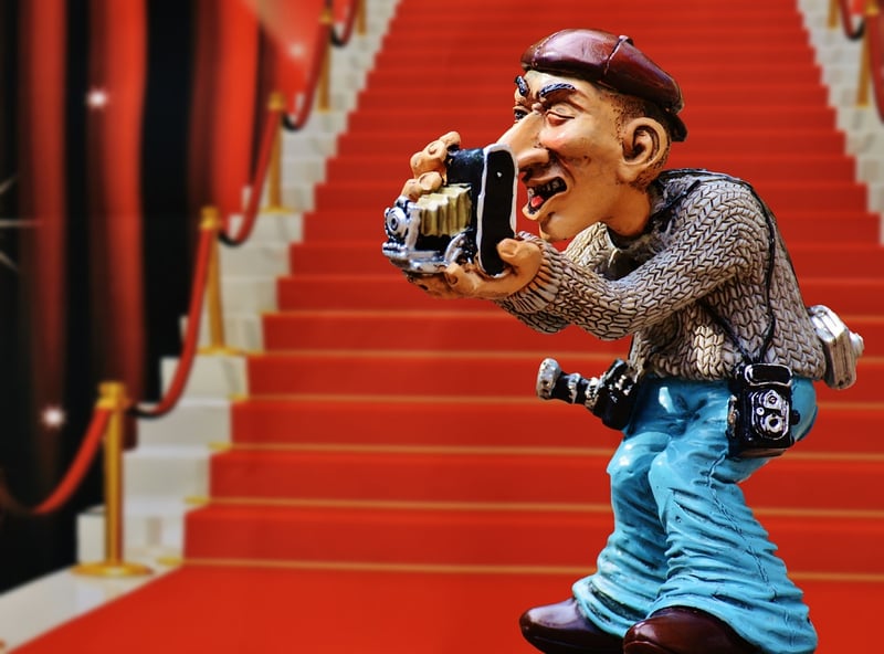 Paparazzi photographing celebrities